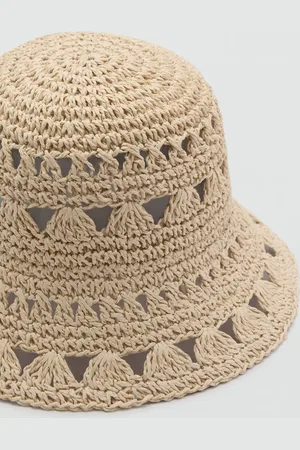 MANGO Bucket Hat aus Stroh - Mädchen - Einheitsgröße