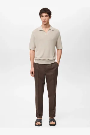 MANGO Regular-Fit-Leinenhose - Herren - 40