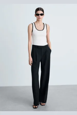 MANGO Ausgeschnittenes Top mit Kontrastborten - Damen - XS