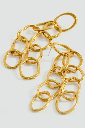 MANGO Ohrhänger mit verschlungenen Ringen - Mädchen - Einheitsgröße