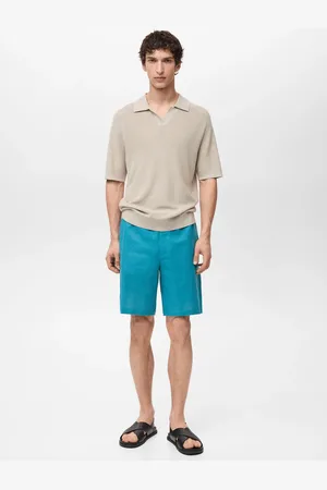 MANGO Leinen-Bermudashorts mit Kordelzug - Herren - 46