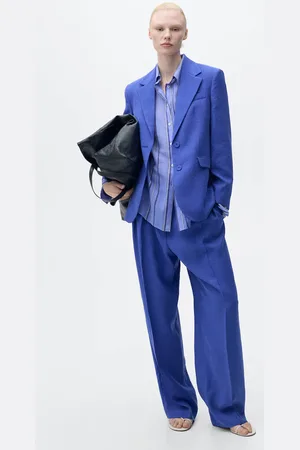 MANGO Wideleg-Anzughose mit Bundfalten - Damen - 44