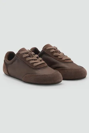 MANGO Geschnürte Sneakers aus Rauleder - Damen - 40