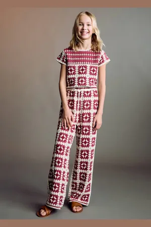MANGO Häkel-Top in Cropped-Länge - Kinder - 7-8 Jahre