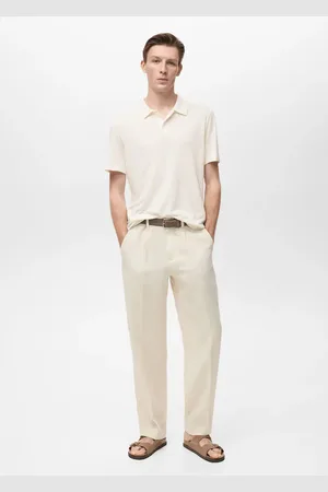 MANGO Slim Fit-Poloshirt aus Leinen - Herren - L