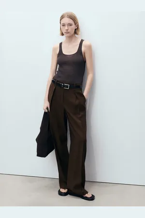 MANGO Wideleg-Bundfaltenhose - Damen - 36