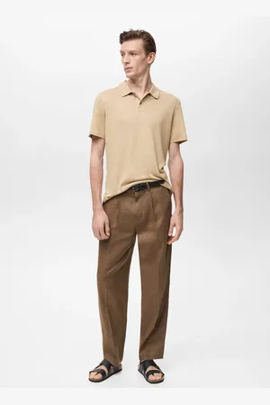 MANGO Slim Fit-Poloshirt aus Leinen - Herren - XXL