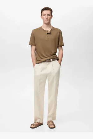 MANGO Leinen-Shirt mit Knöpfen - Herren - S