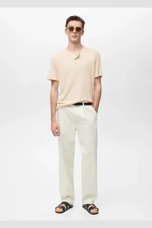 MANGO Leinen-Shirt mit Knöpfen - Herren - L