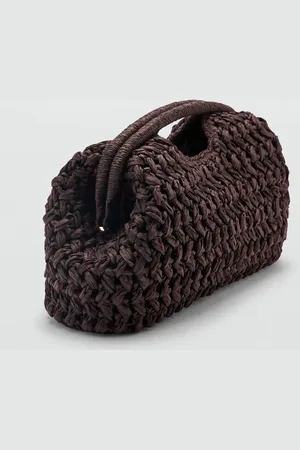MANGO Clutch-Tasche aus Naturfaser - Damen - Einheitsgröße