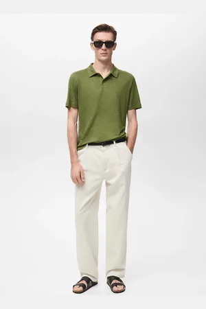 MANGO Slim Fit-Poloshirt aus Leinen - Herren - S