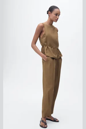 MANGO Bundfaltenhose aus Leinengemisch - Damen - 44
