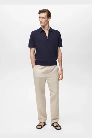 MANGO Strick-Poloshirt mit Zip-Kragen - Herren - S