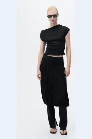 MANGO Asymmetrisches Top mit Drapierung - Damen - M