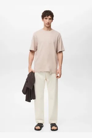 MANGO Strukturiertes Relaxed Fit-T-Shirt - Herren - XL