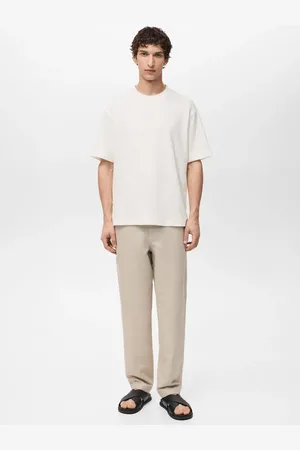 MANGO Strukturiertes Relaxed Fit-T-Shirt - Herren - XS