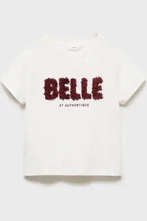 MANGO T-Shirt mit reliefartigem Schriftzug - Kinder - 13-14 Jahre