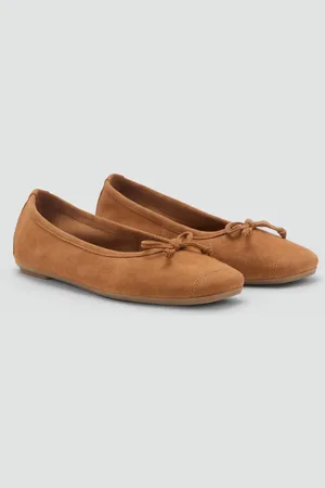 MANGO Ballerinas aus Wildleder mit Schleife - Damen - 40