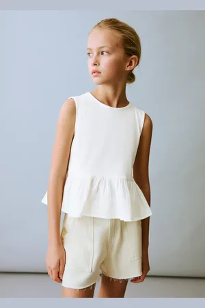 MANGO Gerade Shorts mit ausgefranstem Saum - Kinder - 7