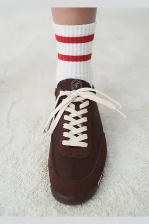 MANGO Sneaker mit Rauledereinsätzen und Kontraststreifen - Damen - 39