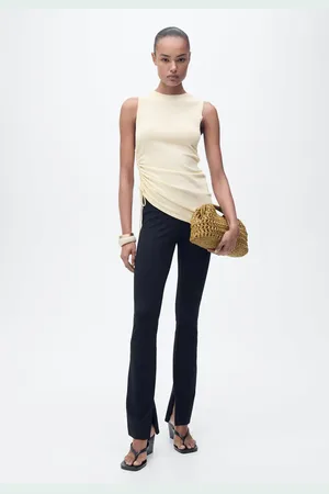MANGO Strick-Top mit seitlicher Raffung - Damen - L