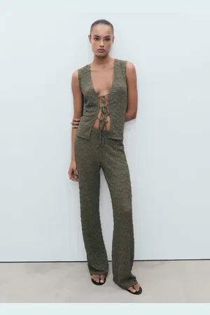 MANGO Gerade Hose mit Struktur - Damen - S