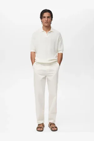 MANGO Regular-Fit-Leinenhose - Herren - 44