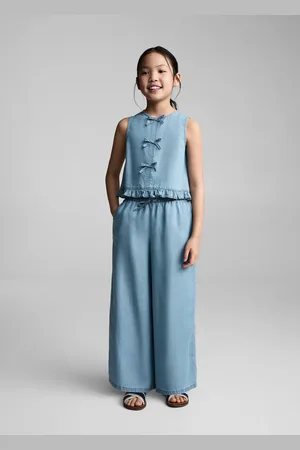 MANGO Gerade, fließende Hose mit Schleife - Kinder - 9-10 Jahre