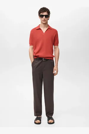 MANGO Poloshirt aus 100 % Baumwolle mit Streifenstruktur - Herren - M