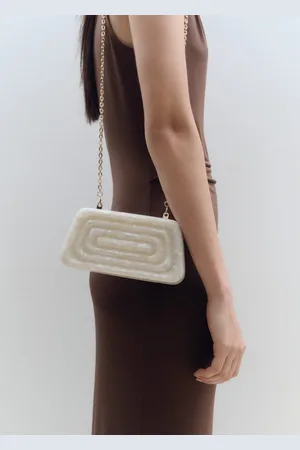 MANGO Clutch mit Perlen-Effekt - Damen - Einheitsgröße