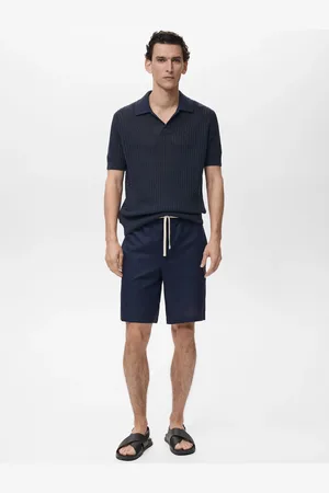 MANGO Strick-Poloshirt aus Baumwolle mit Lochmuster - Herren - L