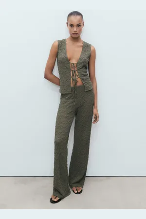 MANGO Texturiertes Top mit Schleifen - Damen - S