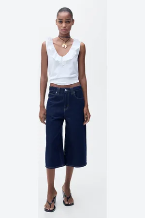 MANGO Baumwoll-Top mit Rüschendetail - Damen - L