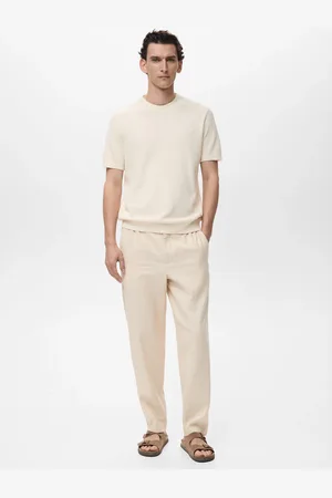 MANGO Nadelstreifenhose aus Leinen - Herren - 42