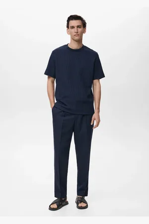 MANGO Gestricktes Streifen-Shirt - Herren - M