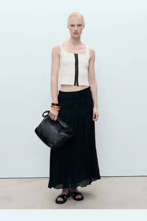 MANGO Baumwoll-Top mit Kontrastverschluss - Damen - L