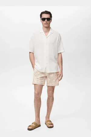 MANGO Badeshorts mit floralem Dessin - Herren - XL