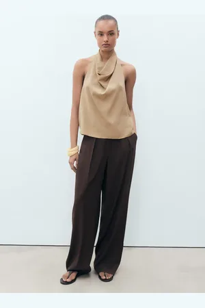 MANGO Lyocell-Top mit drapiertem Ausschnitt - Damen - L