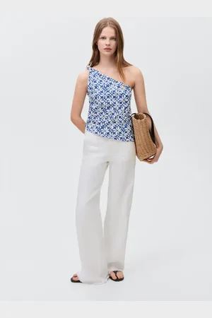 MANGO Asymmetrisches Top mit Printmuster - Mädchen - L