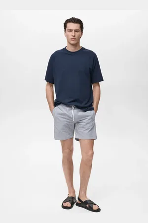 MANGO Badeshorts mit Seersucker-Effekt - Herren - L