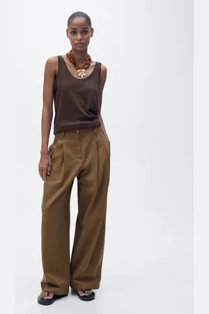 MANGO Trägertop aus Leinen - Damen - L