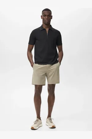 MANGO COOLMAX Feinstrick-Poloshirt mit Reißverschluss - Herren - XXL
