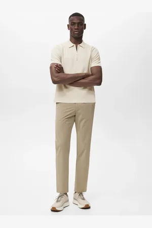 MANGO COOLMAX Feinstrick-Poloshirt mit Reißverschluss - Herren - S
