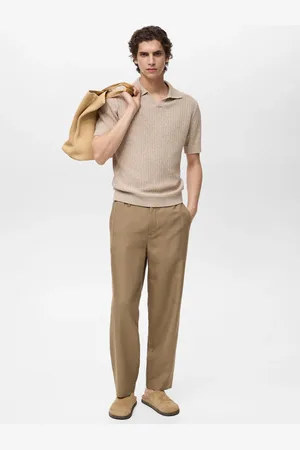 MANGO Leinenhose mit Gummibund - Herren - 46