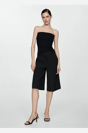 MANGO Schulterfreies Stricktop - Damen - L