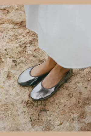 MANGO Ballerinas mit Metallic-Effekt - Damen - 36