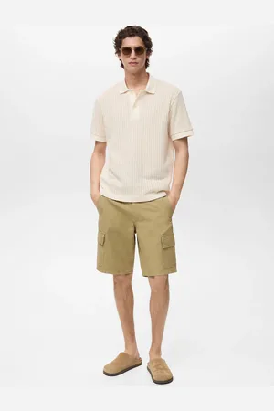 MANGO Geripptes Grobstrick-Poloshirt - Herren - S