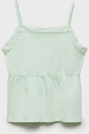 MANGO Top mit Schweizer-Stickerei-Detail - Kinder - 13-14 Jahre