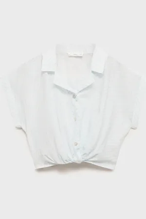 MANGO Crop-Bluse mit Knotendetail - Kinder - 8