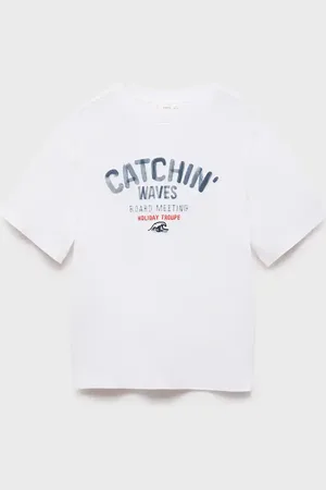 MANGO T-Shirt mit Reliefmuster - Kinder - 7-8 Jahre